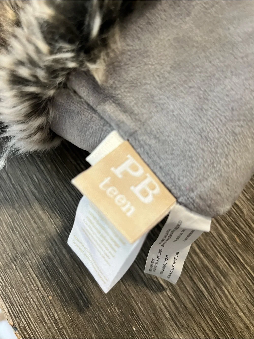 Pottery Barn Teen Faux Fur Grey Boots